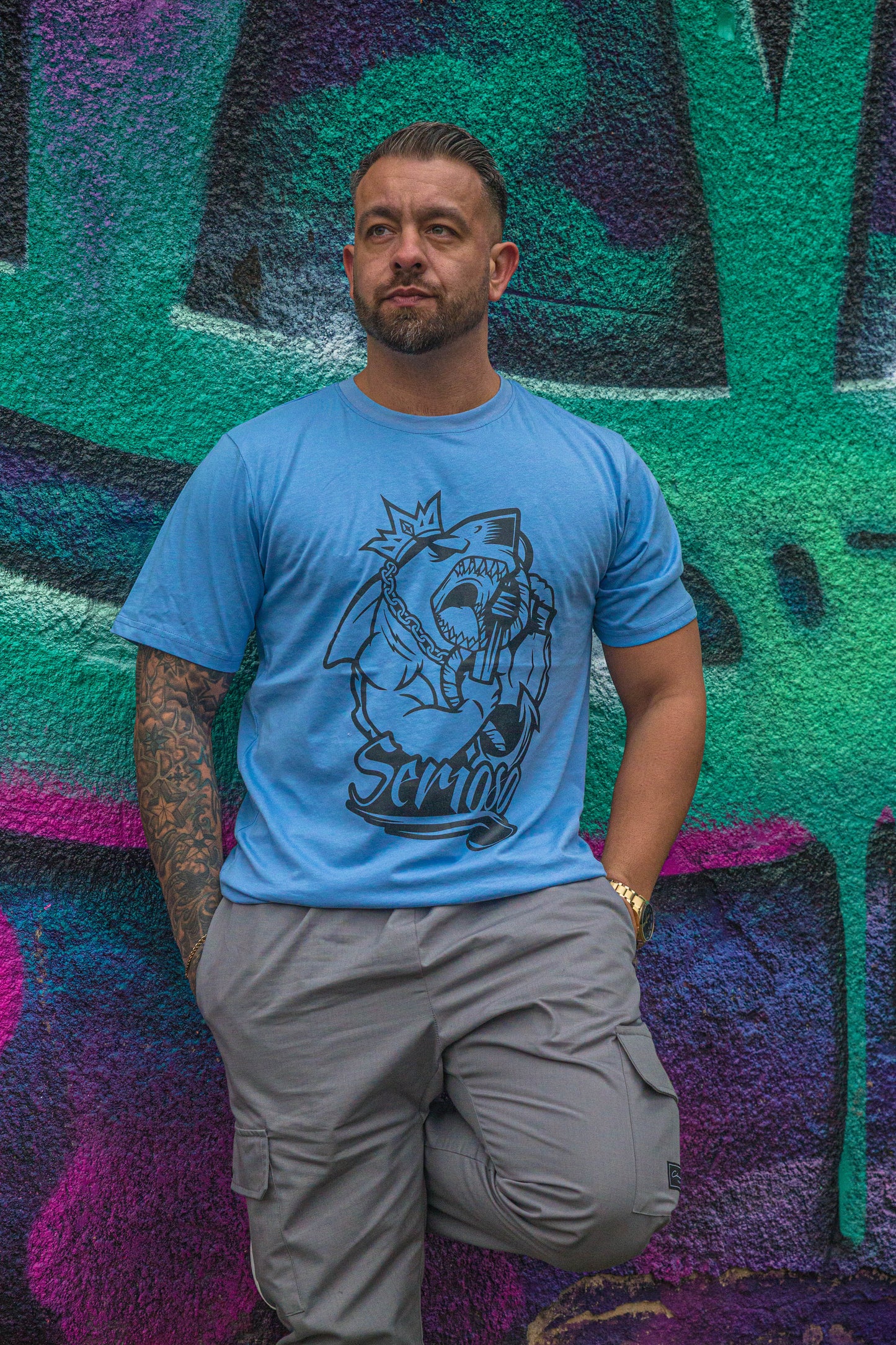 Serioso Muscle Shark T-Shirt