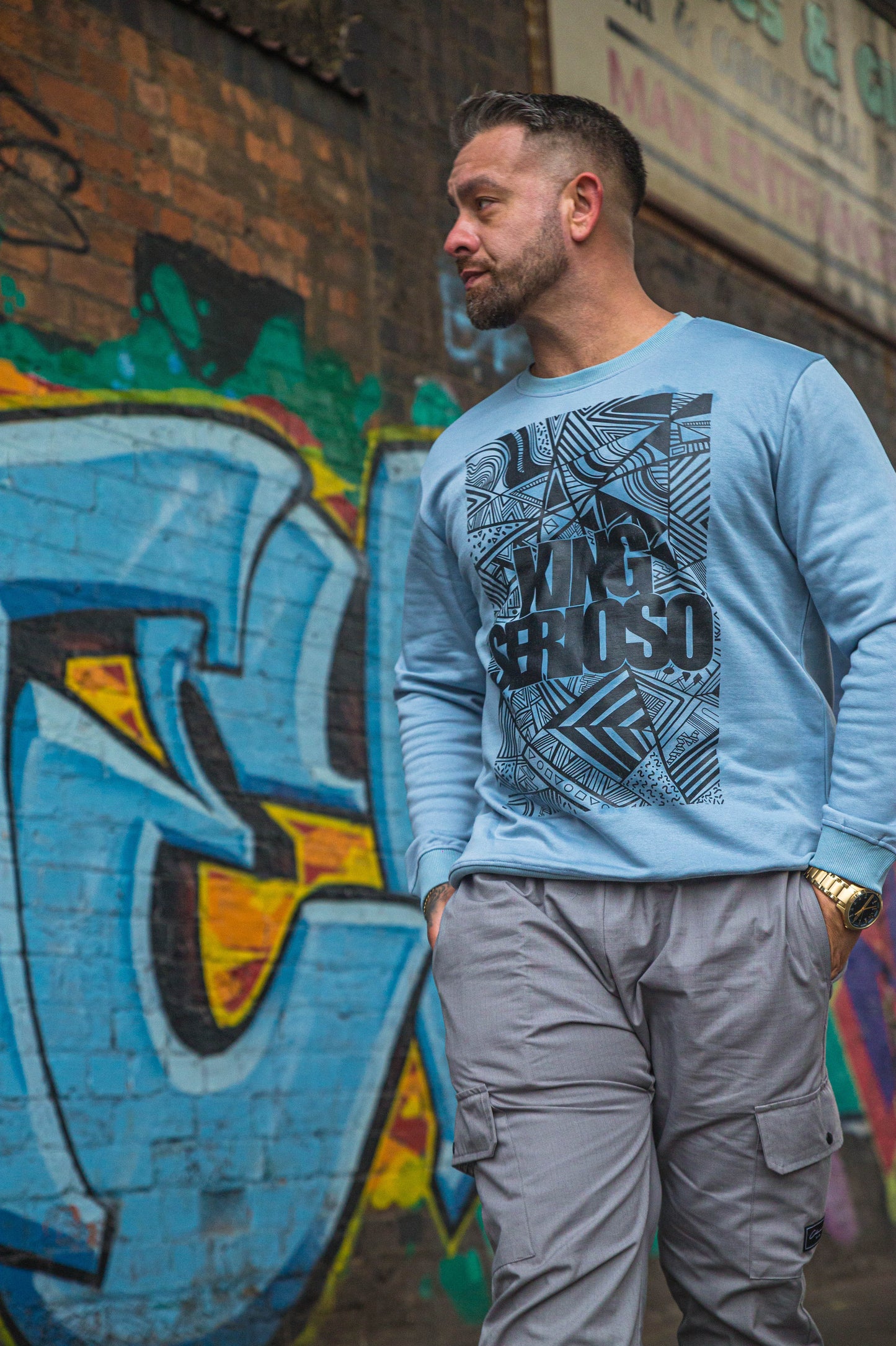 King Serioso Geometric Sweatshirt