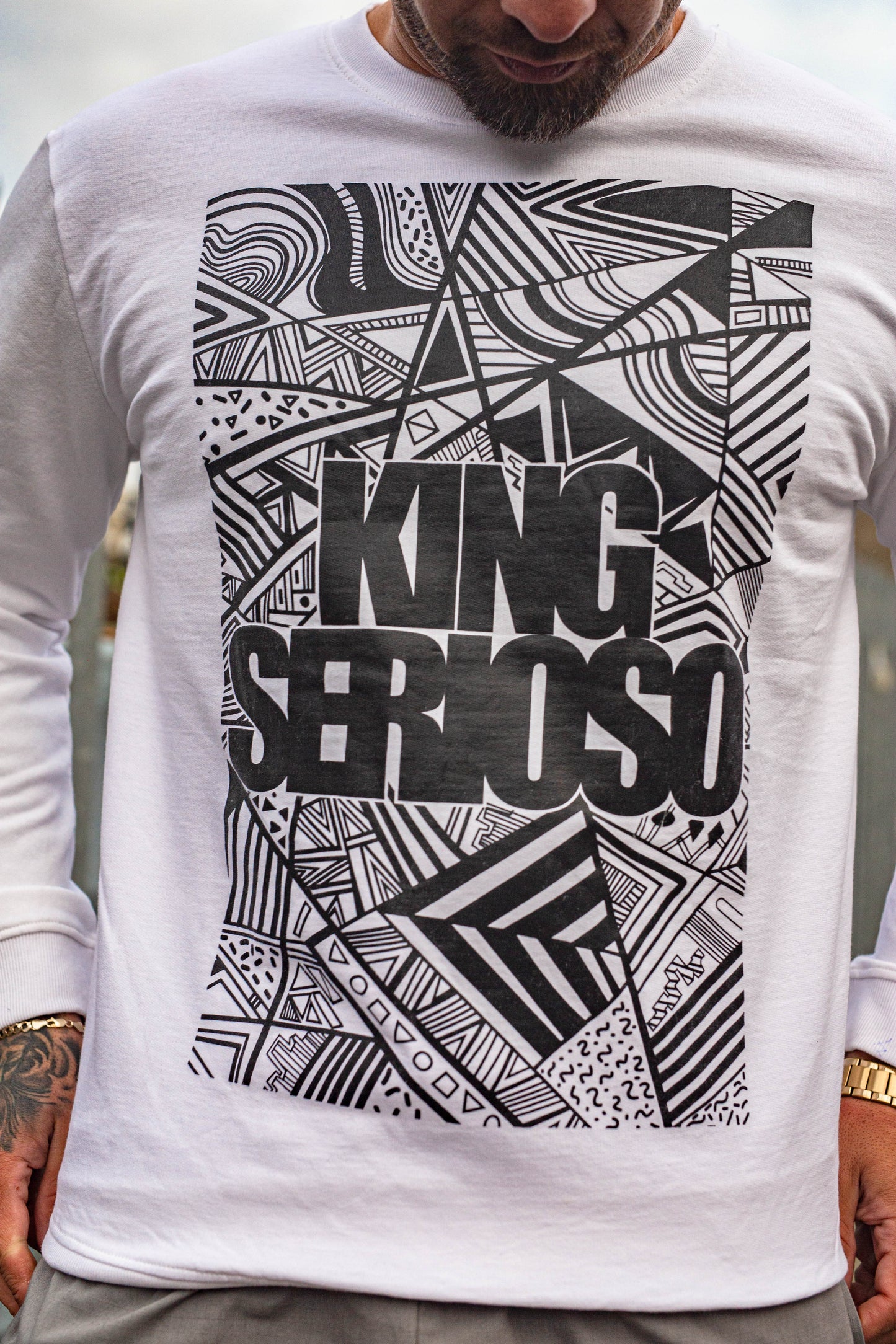 King Serioso Geometric Sweatshirt