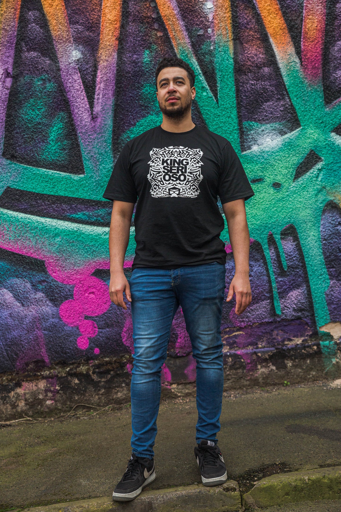 King Serioso Aztec Design T-Shirt